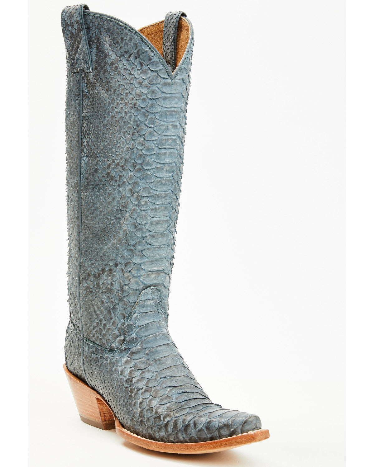 Image #1 - Idyllwind Women's Exotic Python Slay Tall Western Boots - Snip Toe, Blue, hi-res