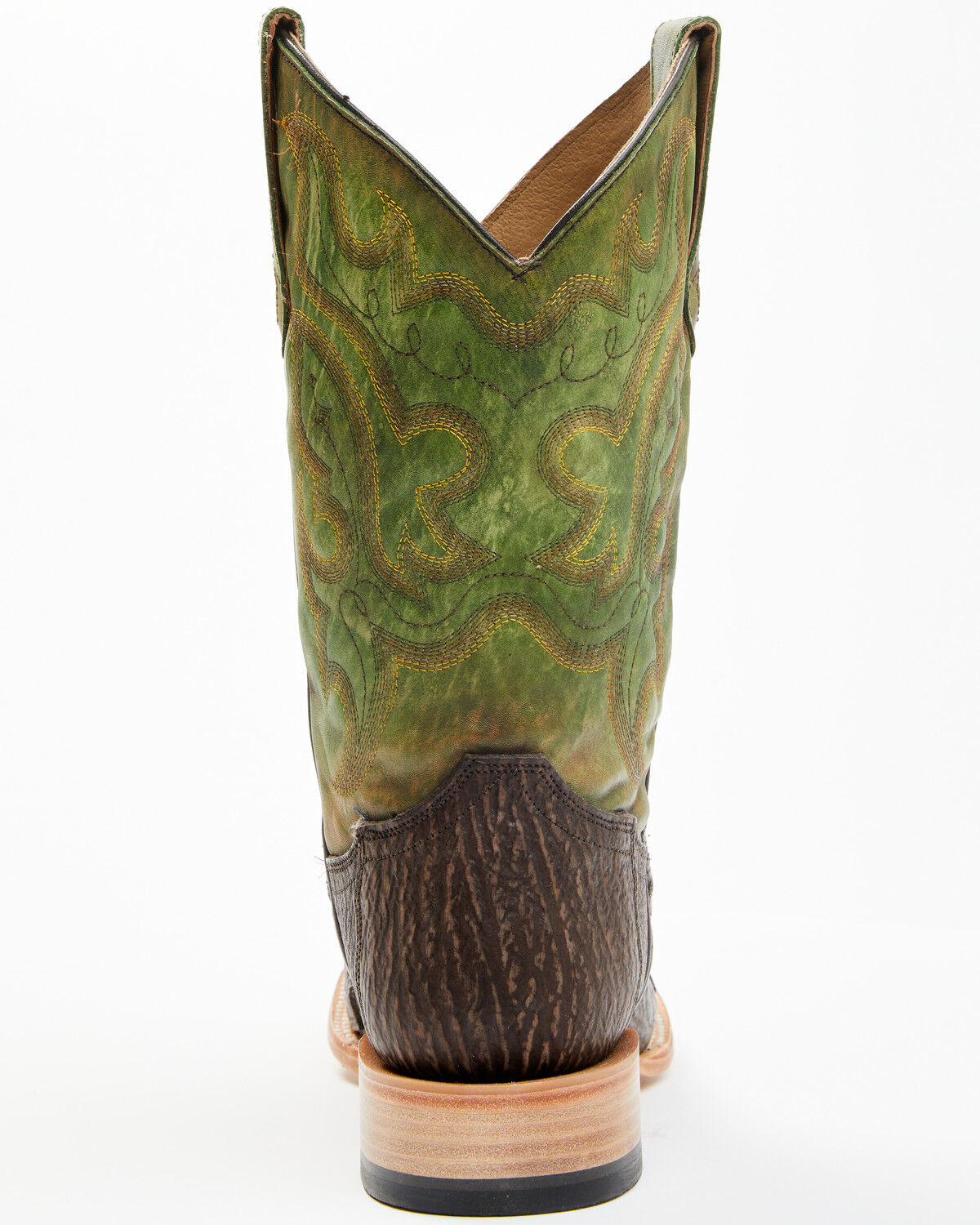 Image #5 - Cody James Men's Exotic Shark Western Boots - Broad Square Toe, Green, hi-res