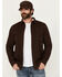 Image #1 - Brothers & Sons Men's Hamilton Solid Long Sleeve Button-Down Western Shirt Jacket, Dark Brown, hi-res