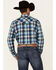 Image #4 - Cody James Men's Mission Large Plaid Long Sleeve Snap Western Shirt - Big & Tall, Blue, hi-res