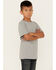 Image #3 - Carhartt Boys' Logo Pocket Short Sleeve T-Shirt, Charcoal, hi-res