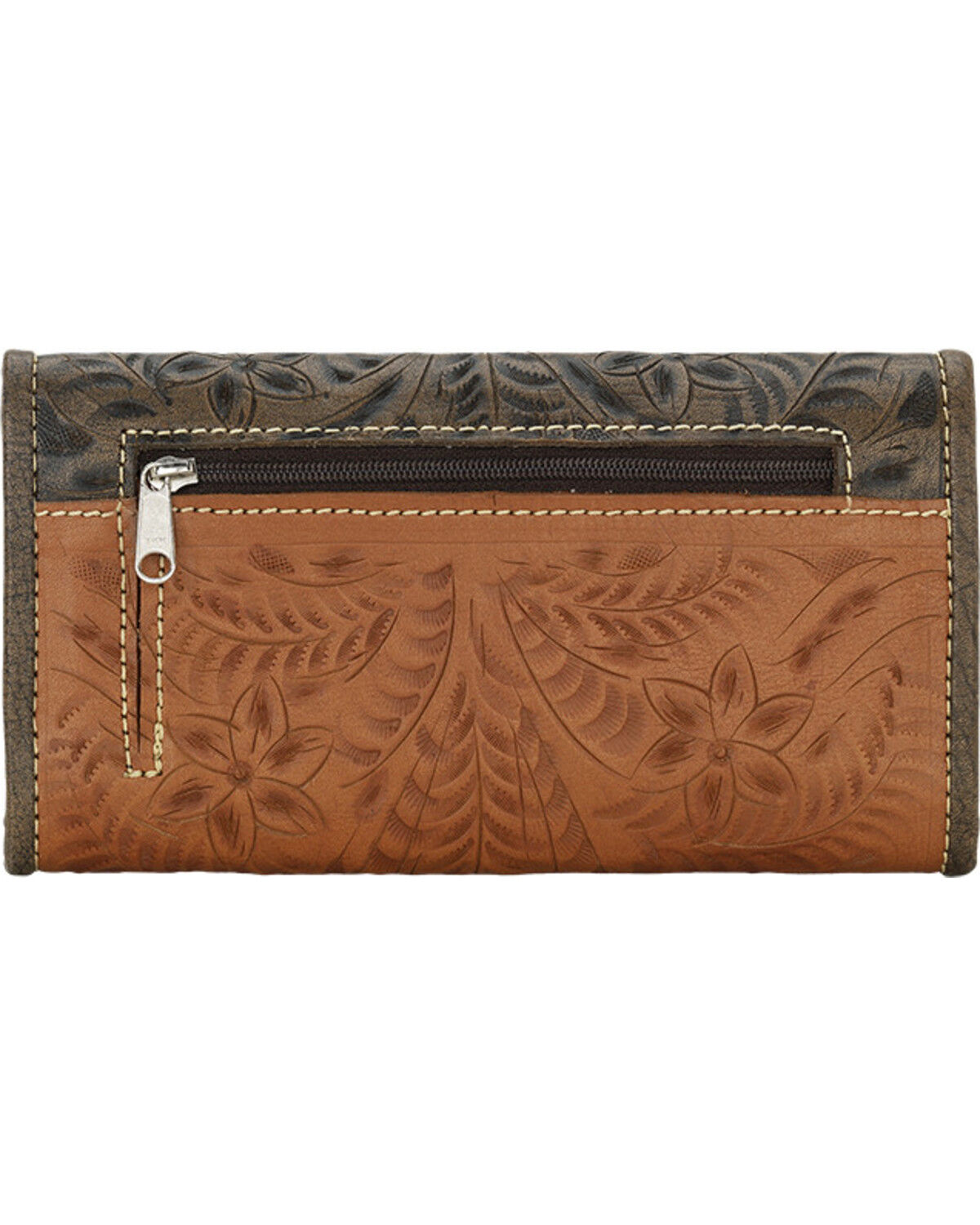 Image #3 - American West Golden Tan Desert Wildflower Ladies Wallet, Tan, hi-res