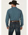 Image #4 - Cinch Men's Geo Print Long Sleeve Button-Down Western Shirt, Teal, hi-res