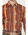 Image #3 - Wrangler Men's Checotah Southwestern Print Long Sleeve Snap Western Shirt - Tall, Brown, hi-res