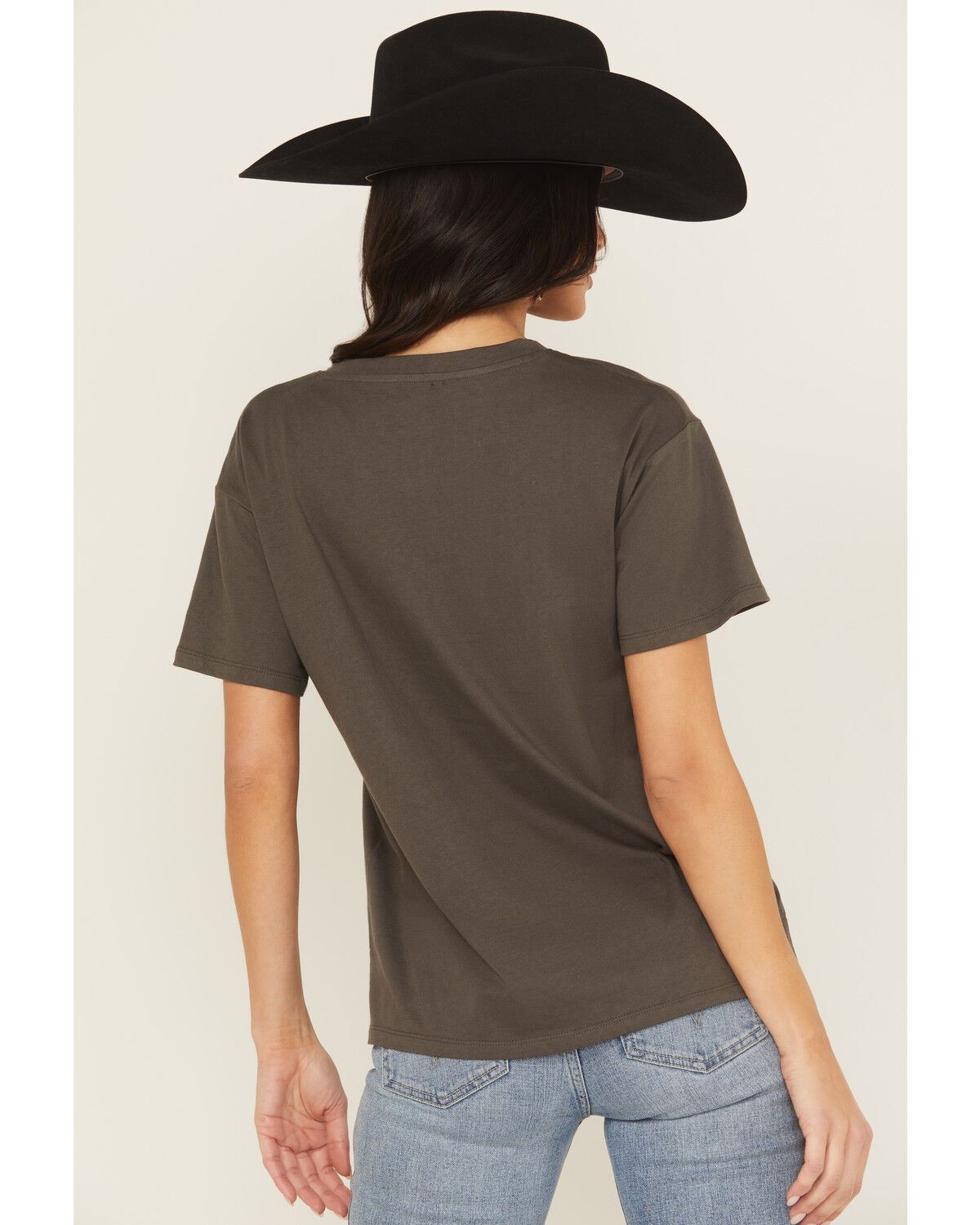 Image #4 - Blended Women's Wild West Studded Short Sleeve Graphic Tee, Grey, hi-res