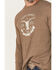 Image #3 - Cody James Men's Stay Free Logo Graphic Long Sleeve T-Shirt, Brown, hi-res