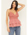 Image #1 - A.T.A.P Women's Crochet Embroidered Tank Top, Pink, hi-res