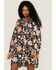 Revel Women's Floral A-Line Dress, Black, hi-res