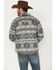 Image #4 - Wrangler Retro Men's Southwestern Print Premium Jacquard Long Sleeve Snap Shirt, Grey, hi-res