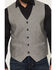 Image #3 - Cody James Men's Brogue Button-Down Vest, Black, hi-res