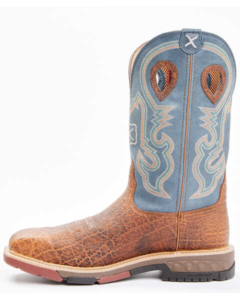 Image #3 - Twisted X Men's Brown Western Work Boots - Alloy Toe, Brown, hi-res