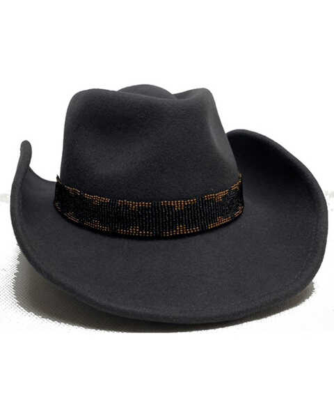 Image #2 - Nikki Beach Women's Rogue  Felt Western Fashion Hat , Grey, hi-res