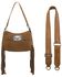 Image #6 - Wrangler Women's Fringe Buckle Hobo Bag, Brown, hi-res