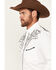 Image #2 - Rodeo Clothing Men's Embellished Yoke Long Sleeve Pearl Snap Western Shirt, White, hi-res