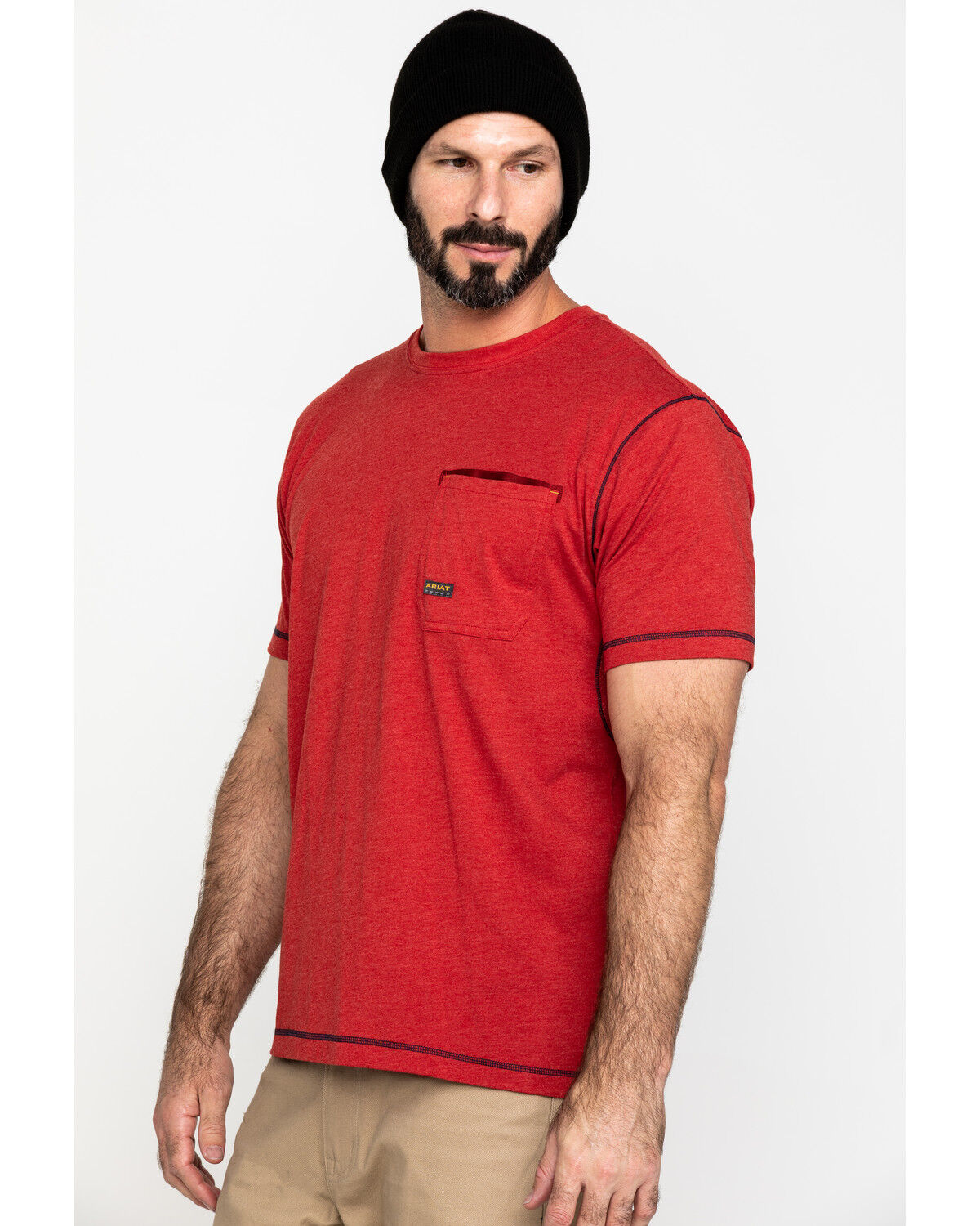 Image #3 - Ariat Men's Rebar Workman Technician Graphic Work T-Shirt, Red, hi-res