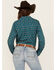 Image #4 - Cinch Women's ARENAFLEX® Floral Long Sleeve Button Down Western Shirt, Teal, hi-res