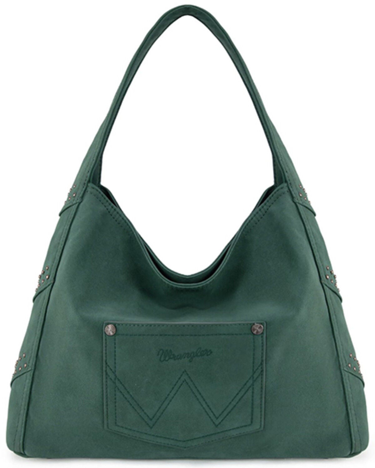 Image #2 - Wrangler Women's Shiloh Fringe Studded Hobo Bag, Turquoise, hi-res