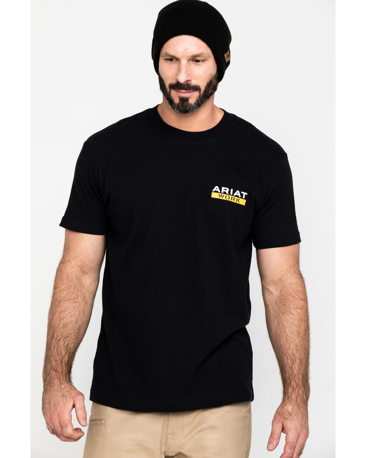 Image #1 - Ariat Men's Rebar Cotton Strong Roughneck Graphic Work T-Shirt, Black, hi-res