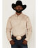 Image #1 - RANK 45® Men's Basic Twill Long Sleeve Button-Down Western Shirt - Big, Tan, hi-res