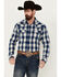Image #1 - Cody James Men's Buffalo Plaid Print Long Sleeve Snap Western Flannel Shirt - Tall, , hi-res