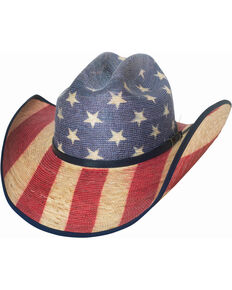 Bullhide Star Spangled 20X American Flag Cowboy Hat , Red/white/blue, hi-res