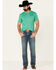 Cody James Men's Gettin' Bent Graphic Short Sleeve T-Shirt , Green, hi-res