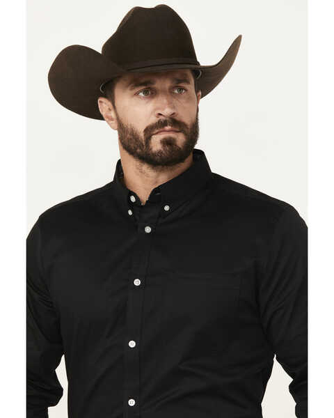 Image #2 - Cody James Men's Basic Twill Long Sleeve Button-Down Performance Western Shirt, Black, hi-res