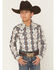 Image #1 - Cody James Boys' Wild Prairie Southwestern Print Long Sleeve Snap Western Shirt, Tan, hi-res