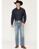 Image #1 - Ariat Men's M5 Logan Medium Wash Straight Stretch Denim Jeans - Big, Medium Wash, hi-res