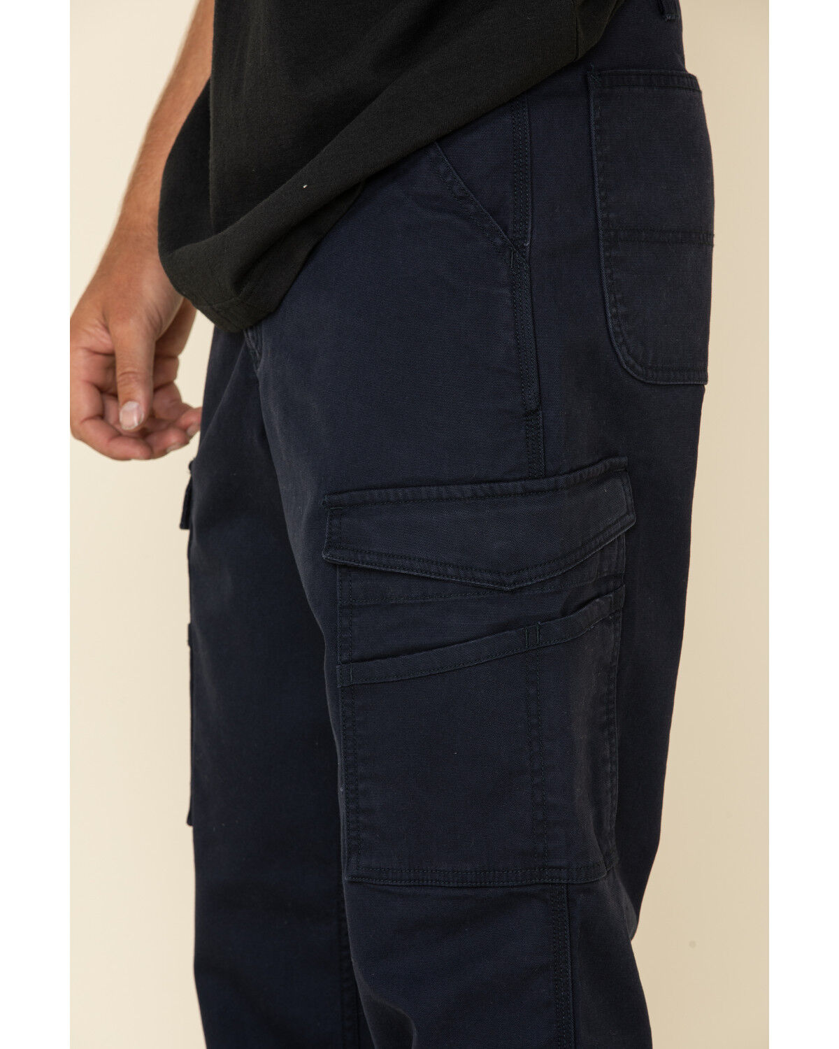 Image #5 - Carhartt Men's FR Rugged Flex Relaxed Canvas Cargo Work Pants, Navy, hi-res