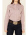 Image #3 - Cinch Women's Pink Geo Print Long Sleeve Snap Western Core Shirt , Pink, hi-res