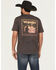 Image #1 - Wrangler Men's Cowboy Logo Short Sleeve Graphic T-Shirt, Dark Brown, hi-res