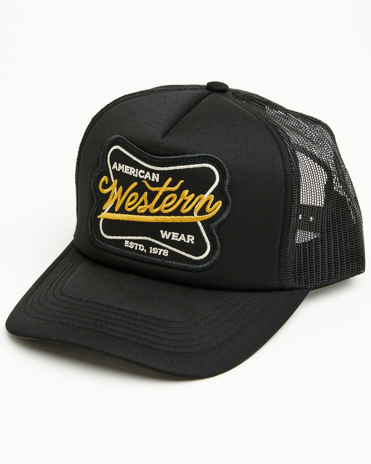 Cody James Men's Vintage Western Ball Cap, Black, hi-res