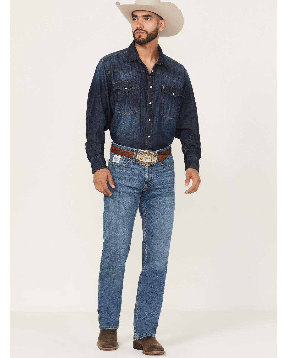 Cinch Men's White Label Medium Wash Relaxed Straight