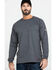 Image #5 - Ariat Men's FR Air Crew Long Sleeve Work Shirt, Charcoal, hi-res