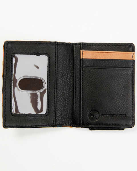 Image #2 - Hooey Men's Patchwork Bi-Fold Money Clip Wallet, Brown, hi-res
