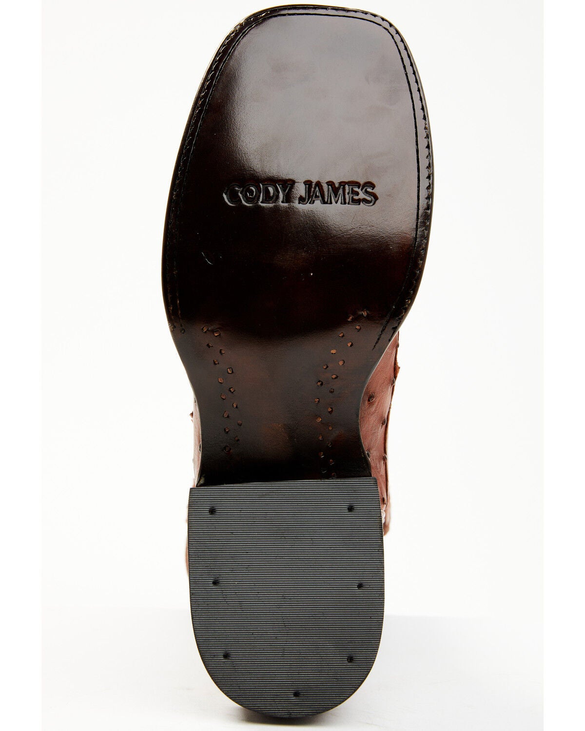 Cody James Men's Brandy Genuine Ostrich Exotic Western Boot Broa 並行輸入品 Cody James Men\u0027s Brandy Exotic Python Western Boots - Broad Square