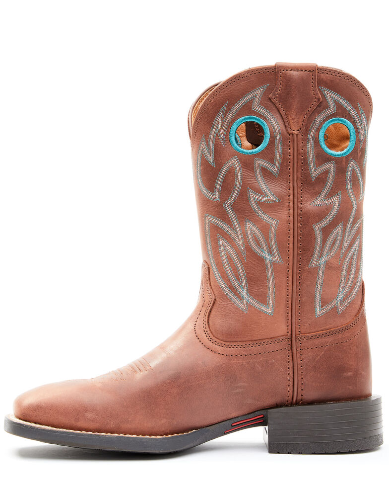 Justin Men's Brandy Bowline Cowhide Leather Western Boot - Wide Square Toe