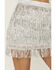 Image #2 - Rock & Roll Denim Women's Sequins Fringe Skirt, Silver, hi-res