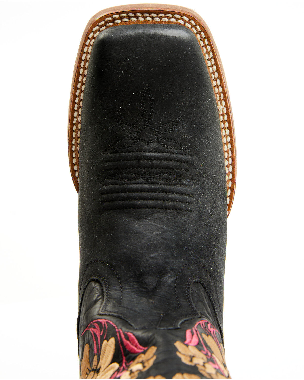 Image #6 - Dan Post Women's Asteria Floral Western Performance Boots - Broad Square Toe, Black, hi-res