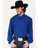 Image #1 - RANK 45® Men's Roughie Performance Long Sleeve Button-Down Shirt, Blue, hi-res