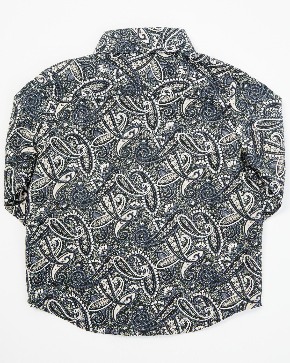 Image #3 - Cinch Infant Boys' Paisley Print Long Sleeve Button-Down Western Shirt, Black, hi-res