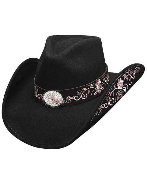 Image #2 - Bullhide Rockin' To The Beat Wool Cowgirl Hat, Black, hi-res