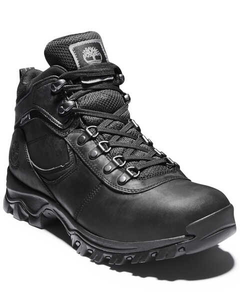 Image #1 - Timberland Men's Mt. Maddsen Waterproof Hiking Boots - Soft Toe, Black, hi-res