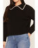 Image #3 - Elan Women's Collared Sweater, Black, hi-res