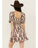Image #4 - Shyanne Women's 3/4 Sleeve Mini Dress, Dark Brown, hi-res