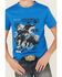 Image #3 - Rock & Roll Denim Boys' Buck Horse Short Sleeve Graphic T-Shirt , Blue, hi-res