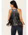 Image #4 - Idyllwind Women's Prescott Foiled Faux Suede Fringe Tank , Black, hi-res