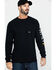 Image #1 - Ariat Men's Black Rebar Cotton Strong Graphic Long Sleeve Work Shirt - Big & Tall , Black, hi-res