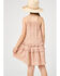 Image #2 - Hayden Girls' Sleeveless Smocked Dress, Mauve, hi-res